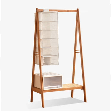 Premium Wooden Coat Hangers - Cherry, Red Oak, Black Walnut with Elegant Rattan Accents hykmq - 783MUTUKISPACE