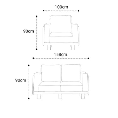 Luxurious Off White Sofa with Natural Cherry Wood Accents - Comfortable Cotton, Down, Foam & Faux Leather Upholstery hykmq - 784MUTUKISPACE