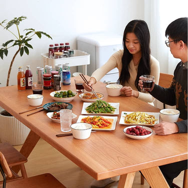 Elegant Natural Cherry Wood Table - Perfect for Sophisticated Interiors hykmq - 786MUTUKISPACE
