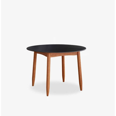 Elegant Black Natural Wood Table with White Marble, Cherry Wood, & Red Oak Options hykmq - 788MUTUKISPACE