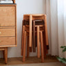 Elegant Brown Cherry & Black Walnut Natural Wood Stool – Perfect for Home & Office Decor hykmq - 790MUTUKISPACE