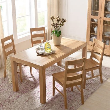 Vintage Brown Natural Oak Wood Table - Elegant Craftsmanship for Timeless Style hym - 1534MUTUKISPACE