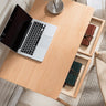 Beautiful Brown Beech and Tung Wood Natural Table hym - 469MUTUKISPACE