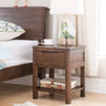 Stylish Brown Oak Bedside Cupboard – Natural Wood Finish with Tung Oil hym - 472MUTUKISPACE