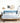 Stylish Natural Wood Bed Frame in Gray, Blue, or Brown - Oak and Pine with Cotton - Ramie Fabric Options hym - 477MUTUKISPACE