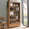 Stunning Brown Oak and Tung Wood Cabinet with Stylish Metal Accents hym - 483MUTUKISPACE