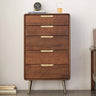Stylish Brown Tung Wood and Metal Chest hym - 487MUTUKISPACE