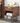 Stylish Brown Tung Wood Bedside Cupboard with Durable Metal Accents hym - 488MUTUKISPACE