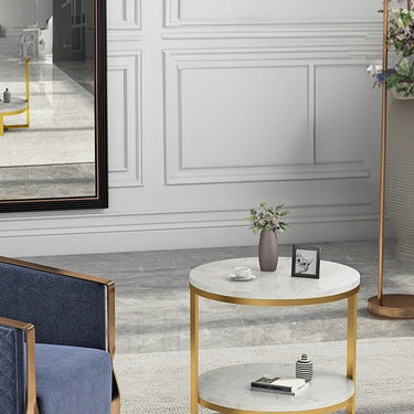 Luxury Marble Tea Table with Modern Swirl Design for Elegant Living Spaces hyq - 4421MUTUKISPACE