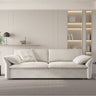 Luxurious Beige and Blue Solid Wood Sofabed with Light Brown Accents and Dark Gray Detailing - Premium Cotton Down Upholstery hyt - 1236MUTUKISPACE