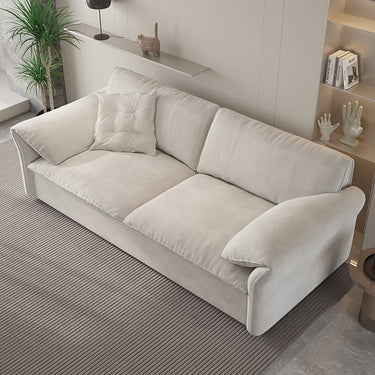 Luxurious Beige and Blue Solid Wood Sofabed with Light Brown Accents and Dark Gray Detailing - Premium Cotton Down Upholstery hyt - 1236MUTUKISPACE