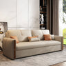 Modern Multicolor Sofabed with Solid Wood Frame and Leathaire Cotton Blend Upholstery hyt - 1237MUTUKISPACE