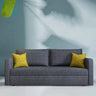 Modern Solid Wood Sofabed in Dark Gray, Pink, Blue, and Light Khaki with Cotton - Linen Upholstery hyt - 1239MUTUKISPACE