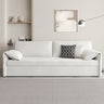 Elegant Contrast Sofabed in Beige, Blue, Dark Brown, Orange & Gray - Premium Cotton & Faux Leather Blend hyt - 1426MUTUKISPACE