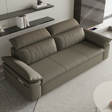 Stylish Solid Wood Sofa with Comfortable Cotton and Faux Leather Upholstery in Assorted Colors hyt - 1432MUTUKISPACE