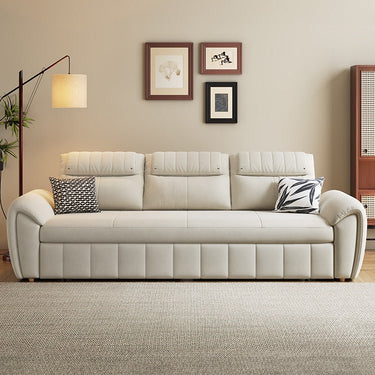 Stylish Sofabed Collection: Beige & Light Gray with Dark Brown, Orange, Green, Blue Options in Cotton, Faux Leather, Latex & Coir hyt - 1433MUTUKISPACE