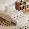 Elegant Faux Leather & Cotton Sofabed in Beige, Dark Brown, Gray, and Black - Perfect for Modern Living Rooms hyt - 1434MUTUKISPACE