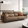 Luxurious Dark Brown Sofa with Pine Wood Frame and Plush Goose Down Cushions hzh - 1352MUTUKISPACE