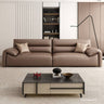 Luxurious Dark Brown Faux Leather Sofa with Sturdy Pine Wood Frame and Soft Cotton Finish hzh - 1355MUTUKISPACE