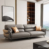 Stylish Gray Sofa with Durable Pine Wood Frame and Luxurious Faux Leather Accents hzh - 1359MUTUKISPACE