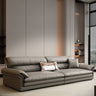 Stylish Gray Sofa with Pine Wood Frame and Faux Leather Accents - Comfortable Cotton Upholstery hzh - 1360MUTUKISPACE