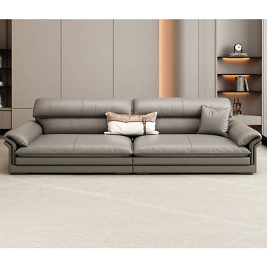 Stylish Gray Sofa with Pine Wood Frame and Faux Leather Accents - Comfortable Cotton Upholstery hzh - 1360MUTUKISPACE