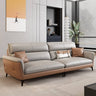 Stylish Sofa in Gray Khaki with Pine Wood Legs and Cotton Faux Leather Upholstery hzh - 1363MUTUKISPACE