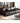 Stylish Black Pine Wood Sofa with Comfortable Goose Down and Faux Leather Finish hzh - 1368MUTUKISPACE