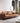 Brown Faux Leather Sofa with Pine Wood Frame and Cotton Accents hzh - 1369MUTUKISPACE