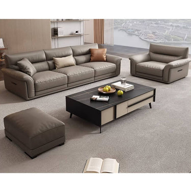 Contemporary Multi - Color Sofa with Leather and Pine Wood Accents hzh - 1370MUTUKISPACE