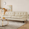 Stylish Modern Sofa in Premium Off White Techno Fabric - Comfortable, Durable & Elegant Seating jy - 118MUTUKISPACE