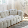 Luxury White Pine Sofa with Faux Lambswool and Down Silk Floss Comfort my - 343MUTUKISPACE