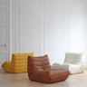 Scratch - Resistant Suede floor chair - Vibrant Orange, White, Pink, and Yellow Options my - 345MUTUKISPACE