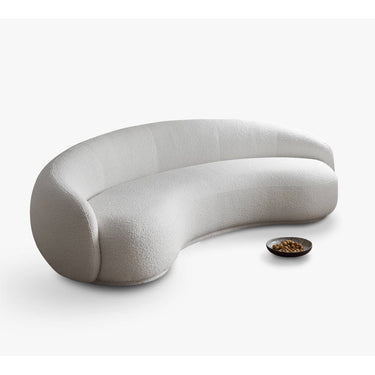 Elegant White Sofa with Luxurious Pine Suede Upholstery and Grass Green Accents my - 351MUTUKISPACE