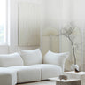 Luxurious White Pine Chenille Sofa with Plush Down Cushioning my - 352MUTUKISPACE