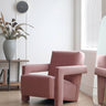 Luxurious Pink Pine Suede Chair - Stylish and Comfortable Seating my - 356MUTUKISPACE