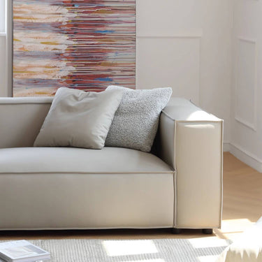 Luxury Off White Scratch - Resistant Sofa with Durable Pine Frame and Plush Down Filling my - 358MUTUKISPACE