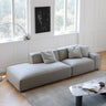Luxury Off - White Sofa with Pine Frame & Scratch - Resistant Fabric - Ultra Plush Down Seating my - 359MUTUKISPACE