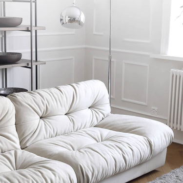 Luxurious Pine Suede Sofa in Elegant White - Perfect for Any Home Decor my - 360MUTUKISPACE