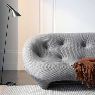 Modern Quilted Light Gray Pine Sofa - Stylish and Comfortable Living Room Furniture my - 370MUTUKISPACE