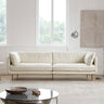 Luxurious Off - White Sofa with Pine Wood Frame and Scratch - Resistant Fabric my - 371MUTUKISPACE