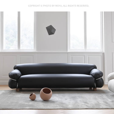 Stylish Black Pine Sofa with Scratch - Resistant Fabric & Stainless Steel Accents in Ash Wood Finish my - 374MUTUKISPACE