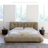 Luxurious Gray Pine Suede Down Bed for Ultimate Comfort my - 377MUTUKISPACE