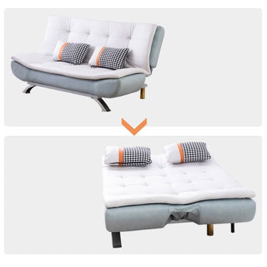 Sleek Modern Sofabed in Off - White, Light Brown, Yellow, Orange, Gray, Mint Green with Techno Fabric & Cotton Upholstery qm - 10MUTUKISPACE