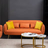 Stylish Multi - Color Sofa: Orange, Dark Green, Blue, Khaki & Brown Techno Fabric Cotton Blend qm - 9MUTUKISPACE