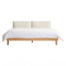 Bed Frame Oak Wood White Double King Sunoko Frame Only Frame Sunoko Single Item Sunoko Bed Wooden Nordic ysys - b4018 - bedMUTUKISPACE