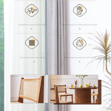 Stylish Natural Rattan Chair with Ash Wood Frame – Premium Quality Seating for Any Room tzm - 520MUTUKISPACE