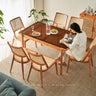 Elegant Natural Wood Rattan Chair - Ash Wood Frame tzm - 521MUTUKISPACE