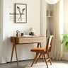 Elegant Natural Ash Wood Table with Rattan Design for Modern Homes tzm - 523MUTUKISPACE