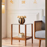 Stylish Brown Rattan Coffee Table with Elegant Ash Wood Finish tzm - 532MUTUKISPACE
